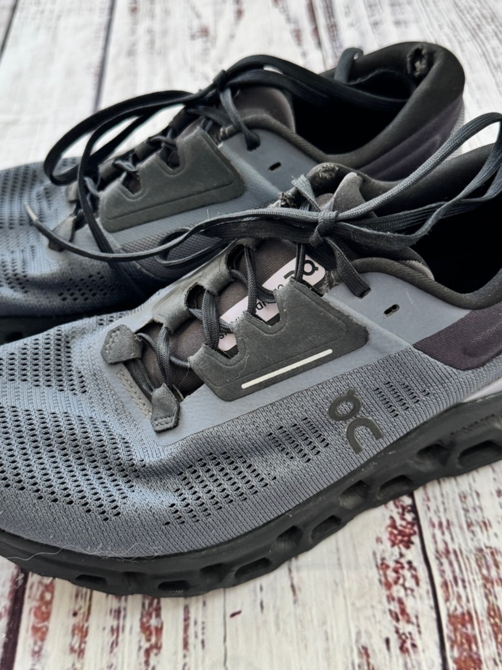 On Cloudstratus Sneakers Gray Black Women’s 7 Running Shoes - Picture 3 of 10